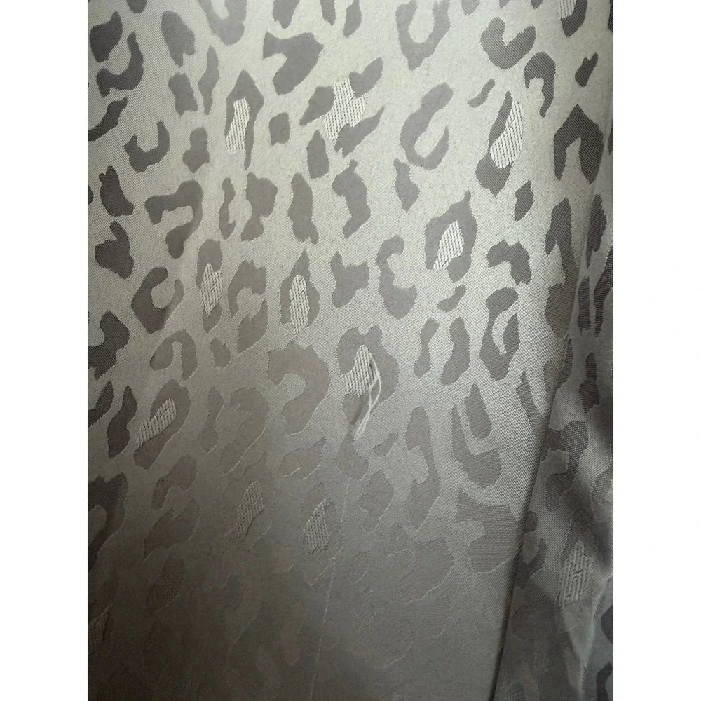 Victoria's Secret Satin Leopard Pajama Set Gray Long‎ Small NWT